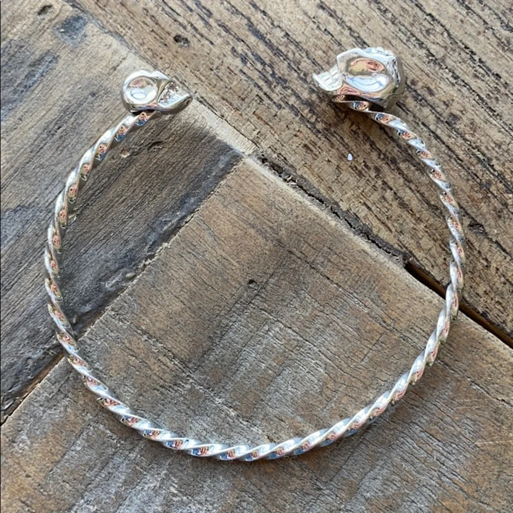 Silver Skull Cuff